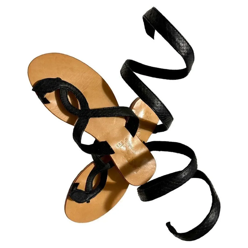 L Space Black Leather Gladiator Sandals – Size 7.5
